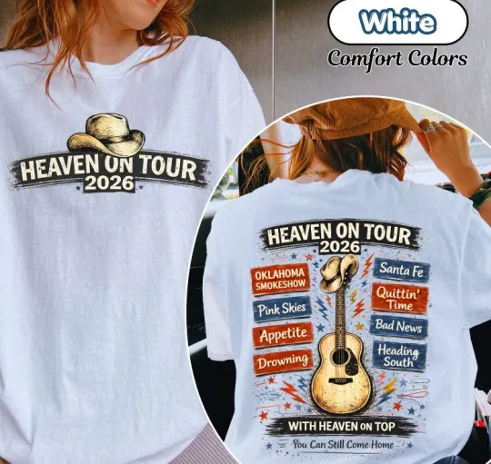 Discover Heaven On Tour 2026 Shirt, Comfort Colors Music Tour Graphic Tee