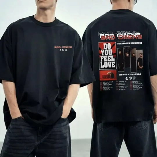 Bad Omens Vintage Tour 2026 Graphic T-Shirt Do You Feel Love Album Tee