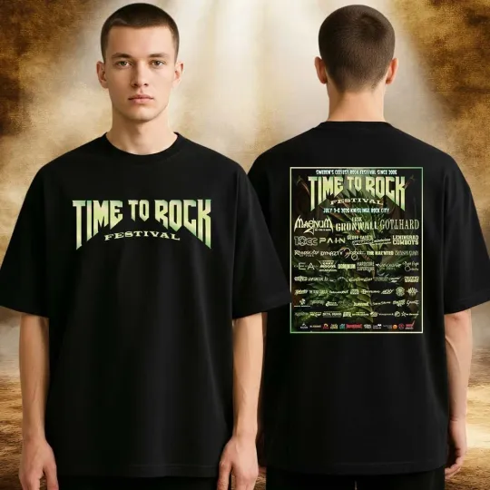 Discover Time To Rock Festival Tour Dates Poster Time To Rock Festival 2026 T-Shirt
