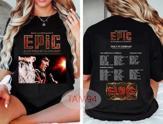 Elvis Presley EPiC Tour 2026 Shirt King of Rock 2 Sided Graphic Tee