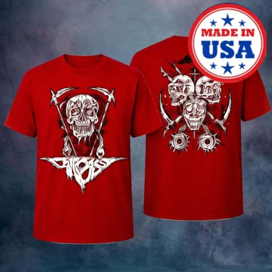 Carcass Krushers Of The World Tour 2026 Skull Reaper Unisex Double Sided T-Shirt