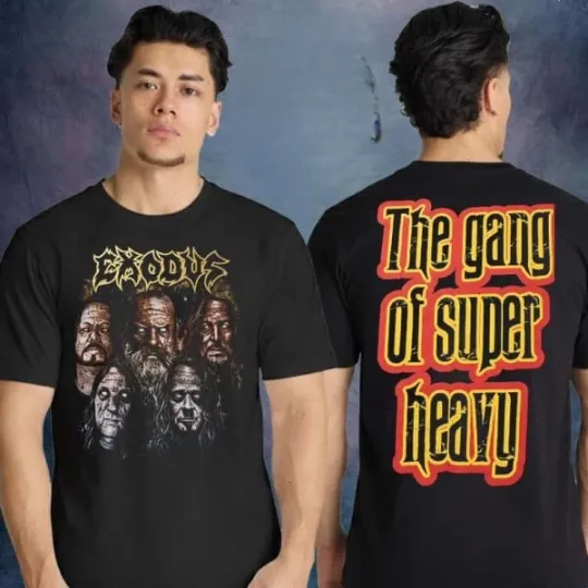Discover Exodus Merch Hate Machine European Tour 2026 Photo Band Two Sided Unisex T-Shirt