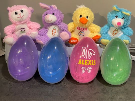 Discover Personalized Jumbo Egg With Stuffed Animal, Personalized Fillable Egg, Large Easter Egg, Personalized Jumbo Egg, Easter Basket Filler