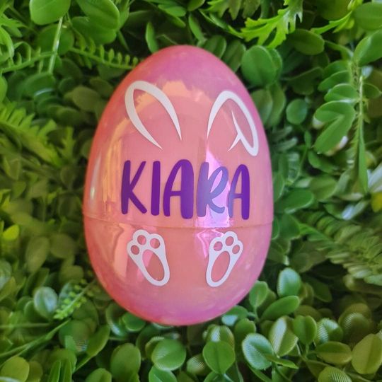 Personalised Fillable Easter Egg  Custom Name Easter Gift for Kids  Reusable Easter Basket Surprise