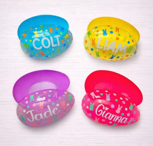 Personalized Large Fillable Easter Egg  Custom Name Easter Gift  Easter Basket Stuffer, Egg Hunt, Easter Party Favor - Classroom Exchange