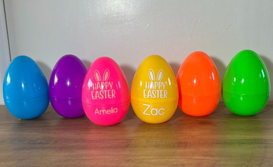 Personalised easter eggs plastic fillable  | Easter egg hunt | Easter gift | childrens Easter eggs | kinder Easter egg | Easter gift idea |