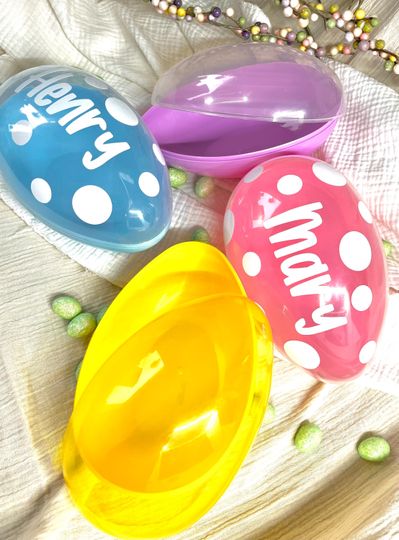 Personalized jumbo Easter egg for kids, Easter egg, Easter basket stuffer, Fillable Easter egg, Easter Egg Hunt Prize