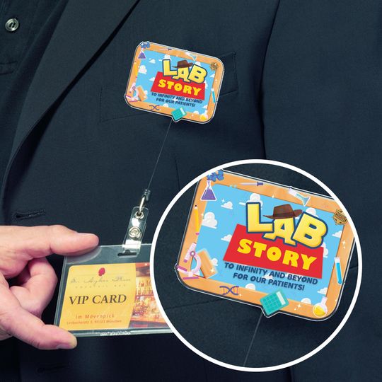 Discover Disney Toy Story Lab Week Badge Reel, Buzz Lightyear Woody Jessie Bo Peep Retractable ID Badge Holder, You've Got a Friend In Me D2N417