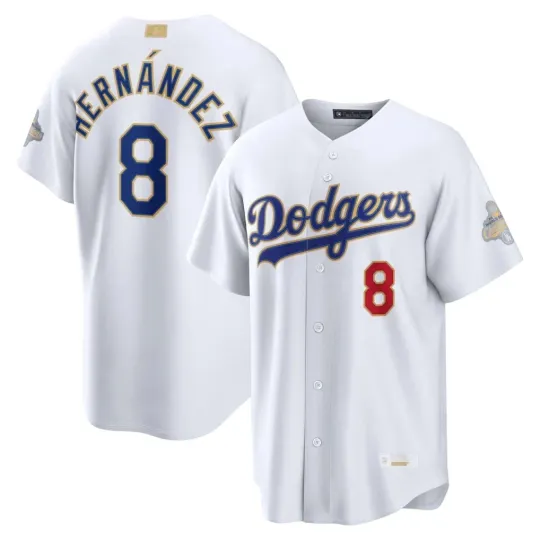 Discover Enrique Hernández Dodgers White 2026 Gold Collection Stadium Baseball Jersey