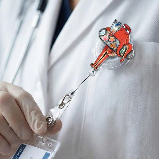 Discover Finding Nemo Dory Octopus Badge Reel, Retractable ID Holder Disney JCU102