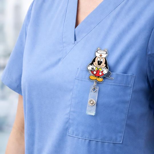 Discover Mickey Friends Easter Egg Badge Reel, Disney Character ID Holder 2026 JDJA30-4