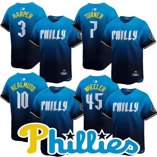 Discover Philliess Men's 2024 Blue City Connect Printed Jersey
