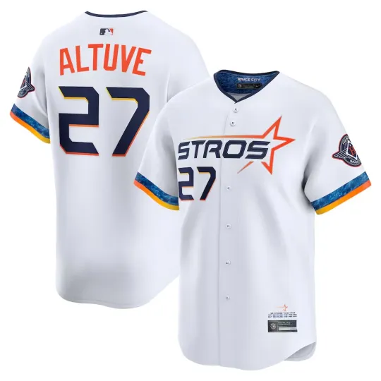 Men's #27 Jose Altuve White 2025 City Connect Player All Printed Jersey