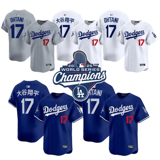 Discover Men's Dodgerss #17 Shohei Ohtani 2025 World Series Champion Jersey