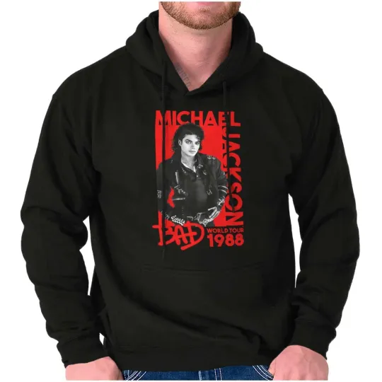 Vintage Michael Jackson Bad Album World Tour Hoodie Men Women