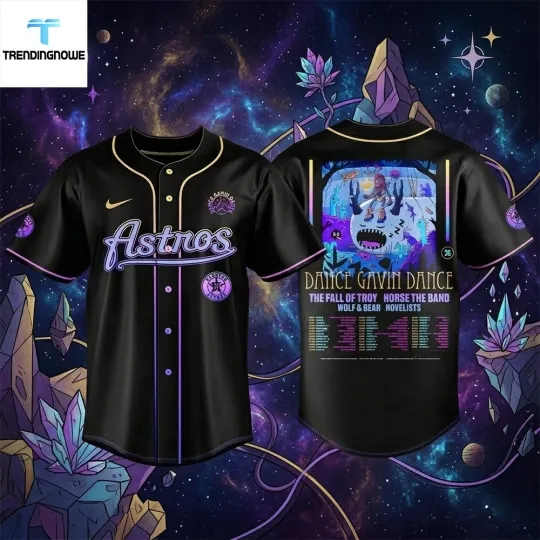 Discover Astros Dance Gavin Dance 2026 Tour Merch Baseball Jersey