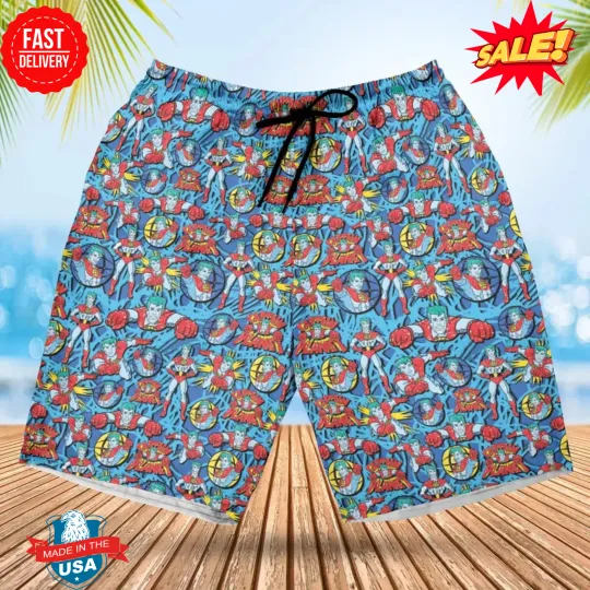Hero of the Environment Captain Planet and the Planeteers Beach Shorts