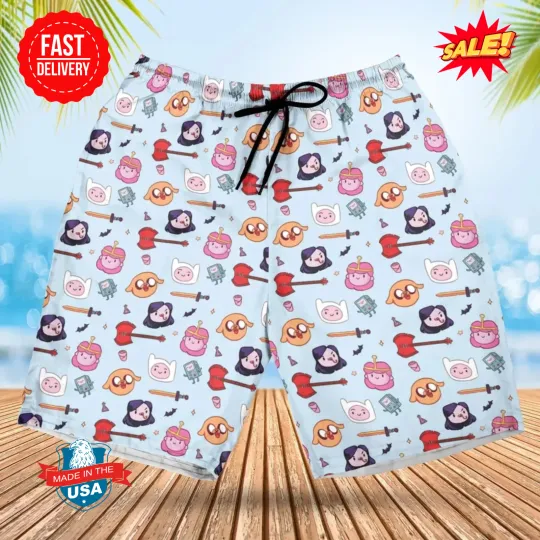 Discover The Gang Adventure Time Beach Shorts
