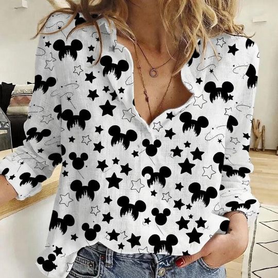Discover Mickey Mouse Shirt, Disney Mouse Blouse, Women's Casual Top, Summer Mickey Shirt, Magic Kingdom Apparel