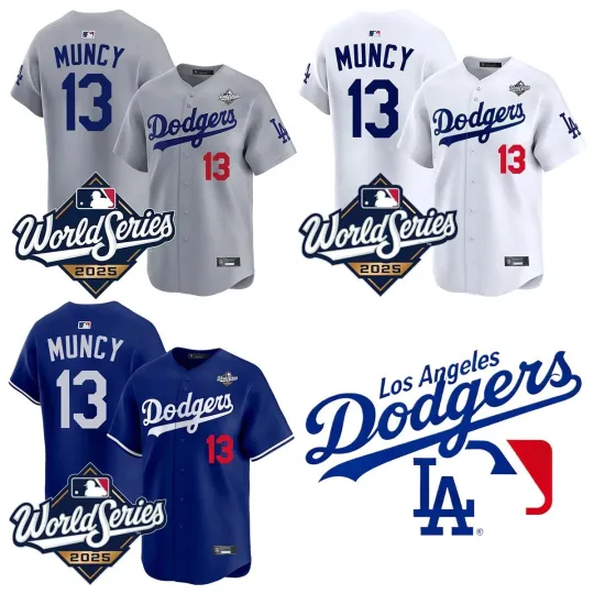 Discover 全新带标签男式 Max Muncy 2025 世界系列缝制球衣 S-3XL-