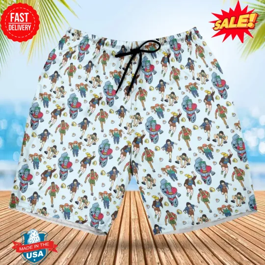 Discover Save The Planet Captain Planet and the Planeteers Beach Shorts