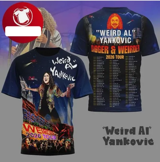 Discover Weird Al Yankovic tour 2026 3D T-shirt All sizes