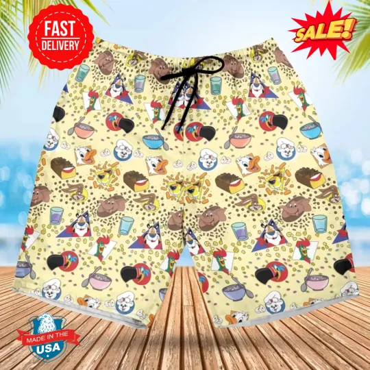 Discover Bimbo Cheetos Cereal Mascot Beach Shorts