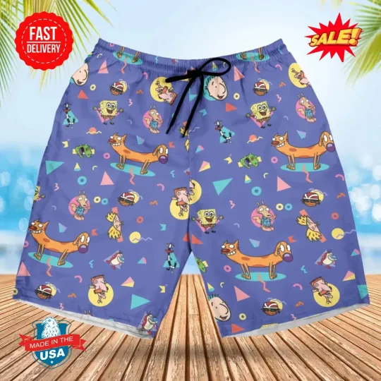 Discover Throwback Toons Nick 90s Beach Short