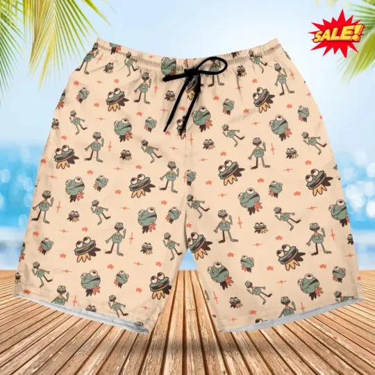 Discover K the frog Doodles Beach Short