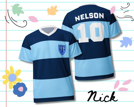 Discover Heartstopper Replica Shirt, Nick Nelson Rugby Jersey, School Uniform, Unisex Sportswear, Couples Costume, Christmas Gift, LGBTQ Costume