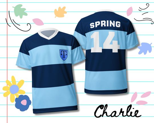 Discover Heartstopper Replica Shirt, Charlie Spring Rugby Jersey, School Uniform, Unisex Sportswear, Couples Costume, Christmas Gift, LGBTQ Costume