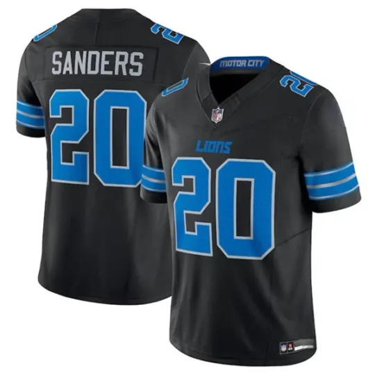 Discover Men's #20 Barry Sanders Black 2024 F.U.S.E. 2nd Alternate Vapor Stitched Jersey+