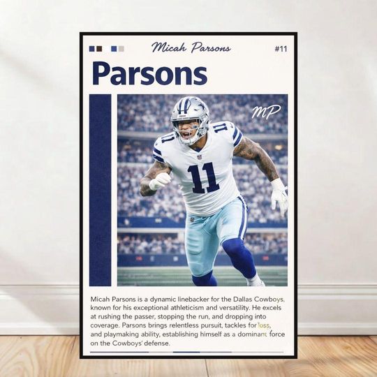 Discover Micah Parsons Dallas Cowboys Poster