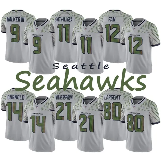 Discover 全新带标签男式/青少年海鹰队狼灰色 2025 竞争对手系列限量球衣-