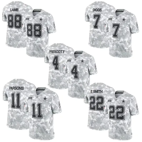 Discover NWT Men's Cowboys Arctic Camo 2024 Salute to Service Limited Jersey