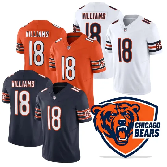 Discover men's Bearss #18 Caleb Williams jersey with tag -