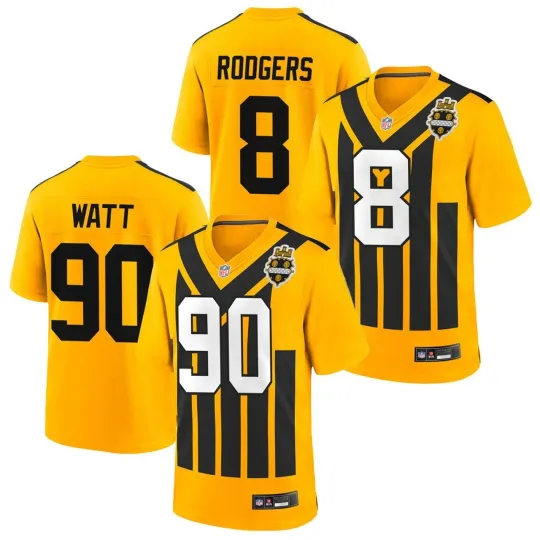 Discover men's Steelerss gold replacement 1933 Throwback Gam limited edition sewn jersey -