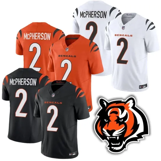 Discover Bengal tiger #2 Evan McPherson limited edition sewn jersey with tag -