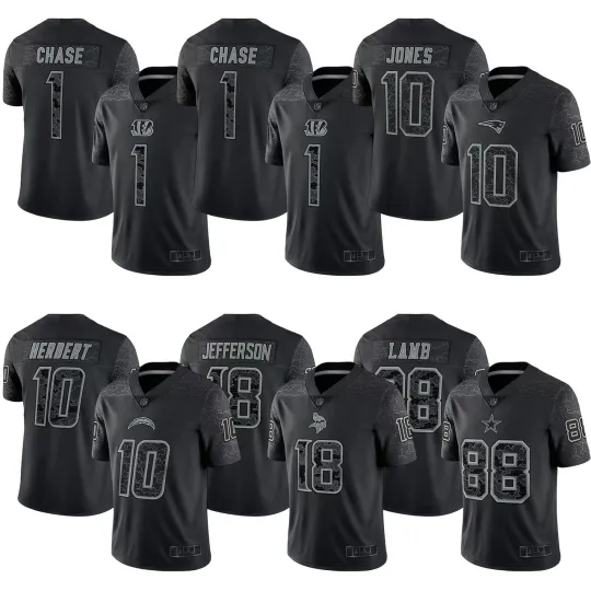 Discover black RFLCTV reflective limited edition jersey with tag -
