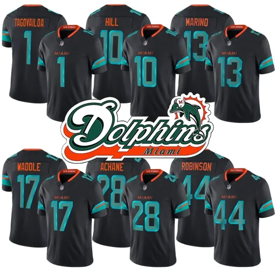 Discover Brand new men's Dolphinss Pitch blue 2025 Rivalries Collection limited edition sewn jersey with tag -