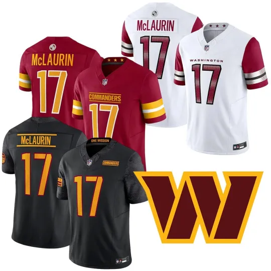 Discover men's Commanders #17 Jayden Daniels Player Game Limited Edition Printed Jersey -