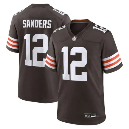 Discover Shedeur Sanders #12 MEN Printed Jersey Brown/White/White Alternate/Orange