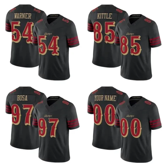Discover Adult/Youth Printed 49erss Black 2025 F.U.S.E “Rivalries” Jersey