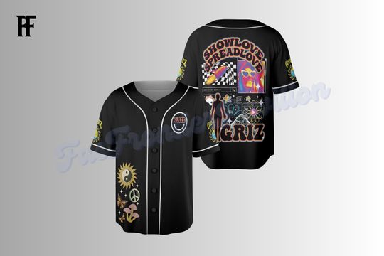Discover Griz Jersey, Griz Baseball Jersey, Unisex Music Festival Merch, dm Music Festival Merc, EDM RaveBaseball Jersey