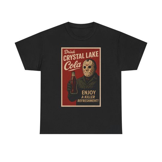Crystal Lake Horror Tee, Retro Graphic T-Shirt, Movie Buff Gift, Halloween Apparel, Funny Shirt