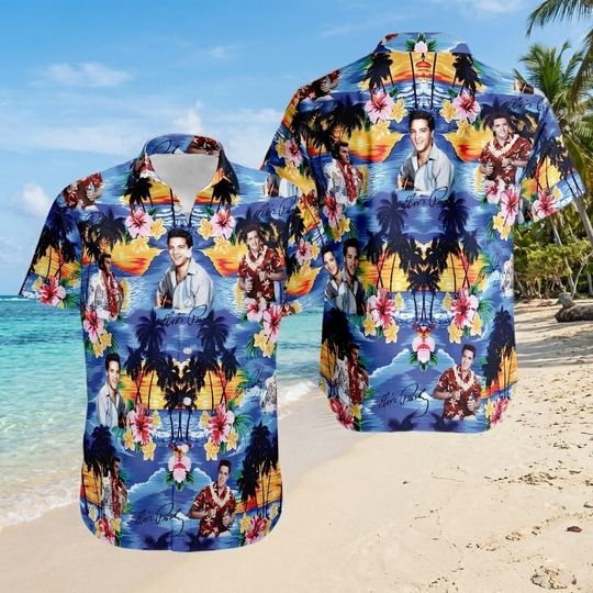 Discover Elvis Presley Hawaii Shirt, Elvis Shirt, Elvis Presley Hawaiian Shirt, Summer Hawaiian Shirt, King Of Rock And Roll Shirt Gift for Elvis Fan