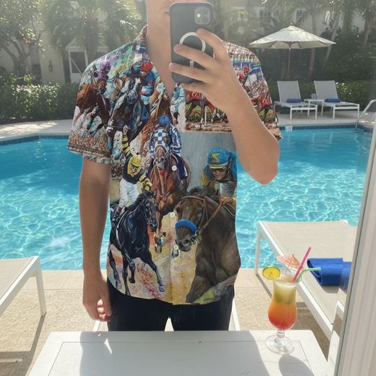 Discover Kentucky Derby Churchill Downs Hawaiian Shirt For Men Women, Talk Derby To Me Button Up Shirt For Horse Racing Lover, 2026 Derby Party Shirt