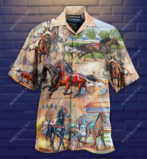 Discover Horse Harness Racing Hawaiian Shirt, Equestrian Aloha Shirt