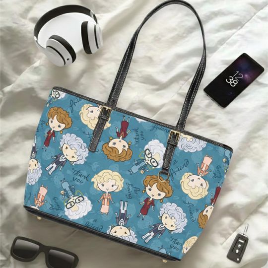 Discover Stay Golden Leather Tote Bag for College and Travel