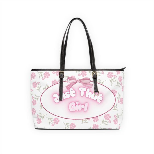 Discover Just That Girl PU Leather Bag Pink Floral Logo
